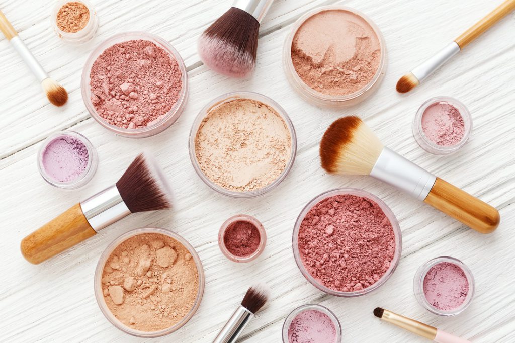 Makeup on sale with talc