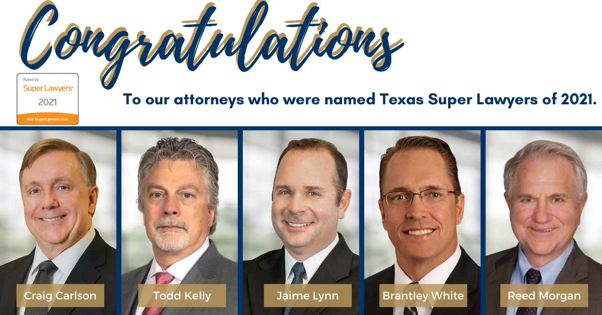 Carlson Law Firm has five lawyers named as Super Lawyers in 20221