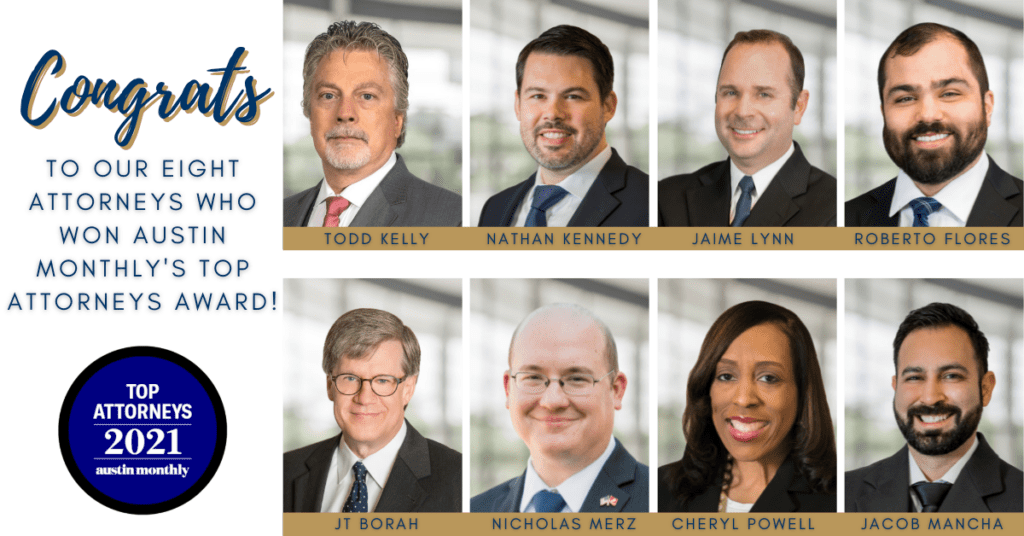 Eight Carlson Law Firm Attorneys recognized in Austin Monthly's Top