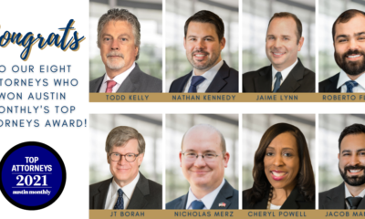 The Carlson Law Firm Is Pleased To Announce That Eight Of Our Austin Attorneys Have Been Named Austin Monthly’s Top Attorneys.