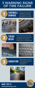 3 warning signs of tire failure infographic