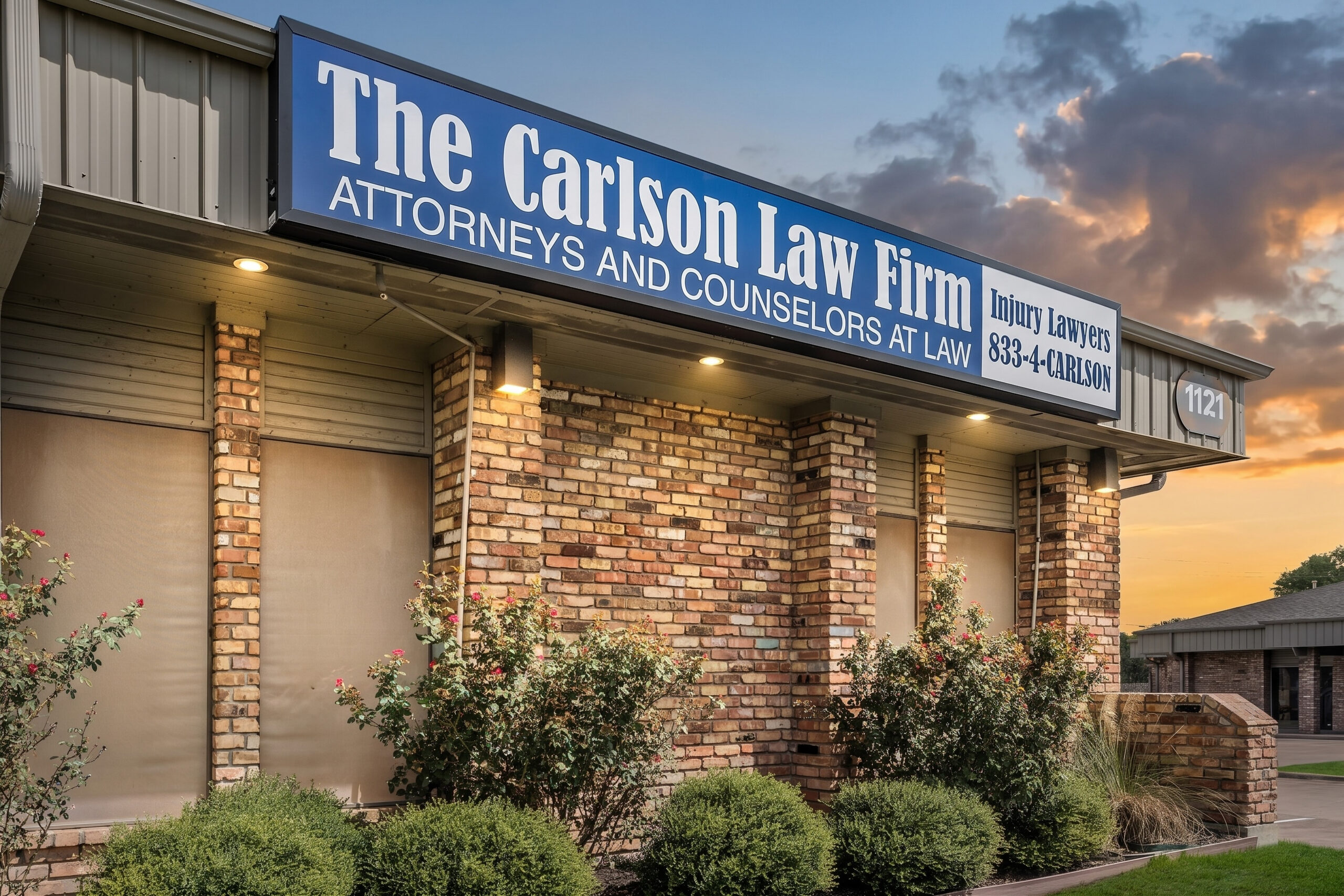 Exterior of The Carlson Law Firm's Bryan office.