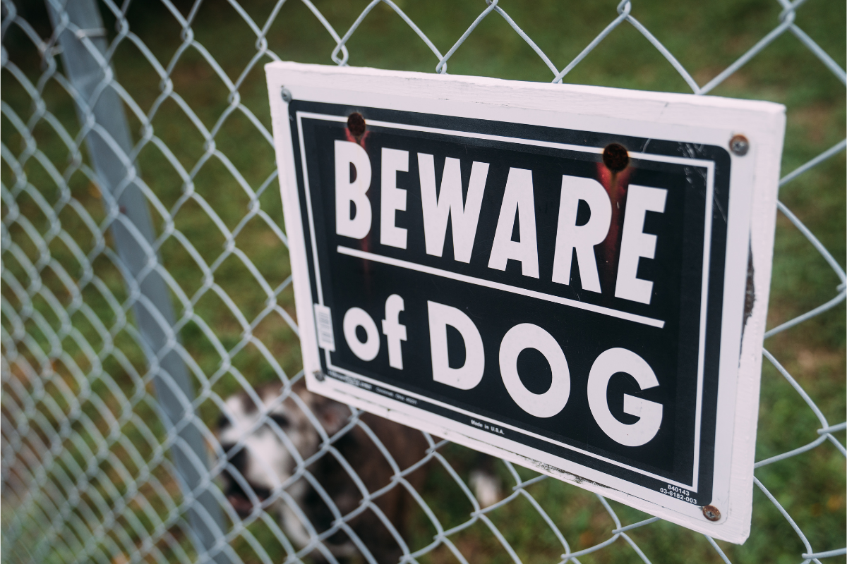 Dog Bites Beware of Dog Sign
