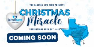 Carlson's Christmas Miracle, Feeding Texas Families, support charitable organizations, Christmas Giveaway, free food for a year
