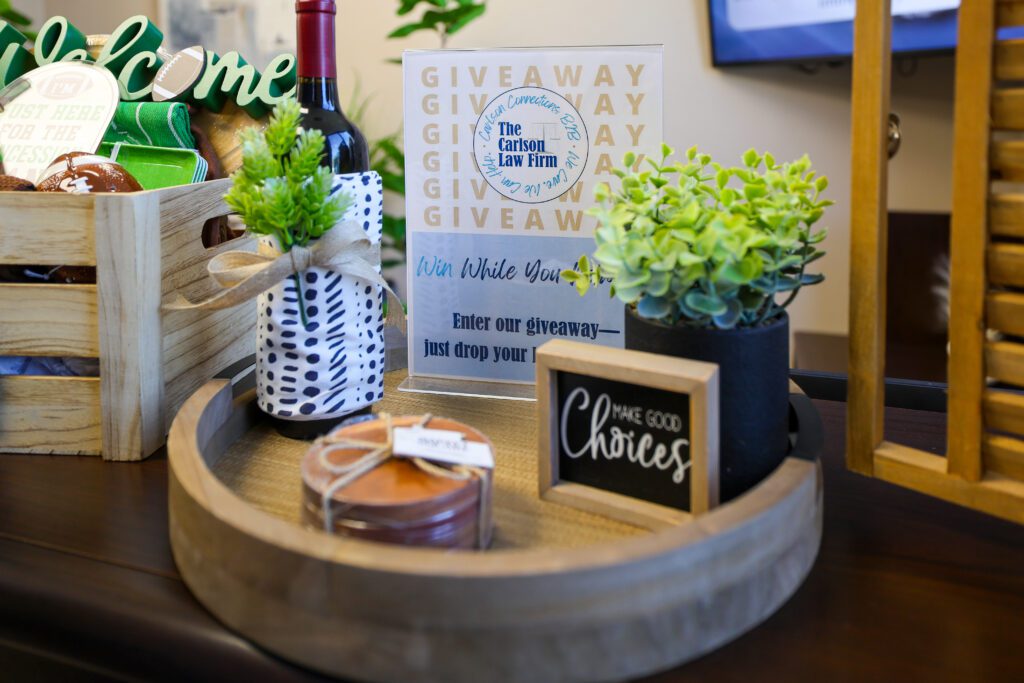 Special Giveaways to connect at The Carlson Law Firm's Ribbon-Cutting in San Marcos
