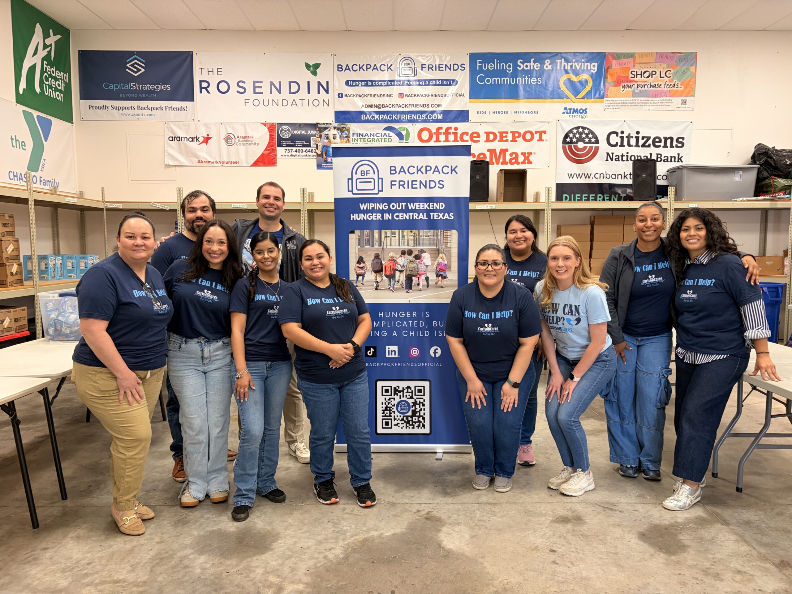 Round Rock volunteer day Backpack Friends