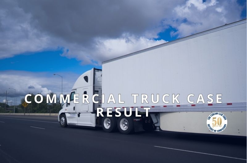 Commercial tractor-trailer traveling on a Texas highway.