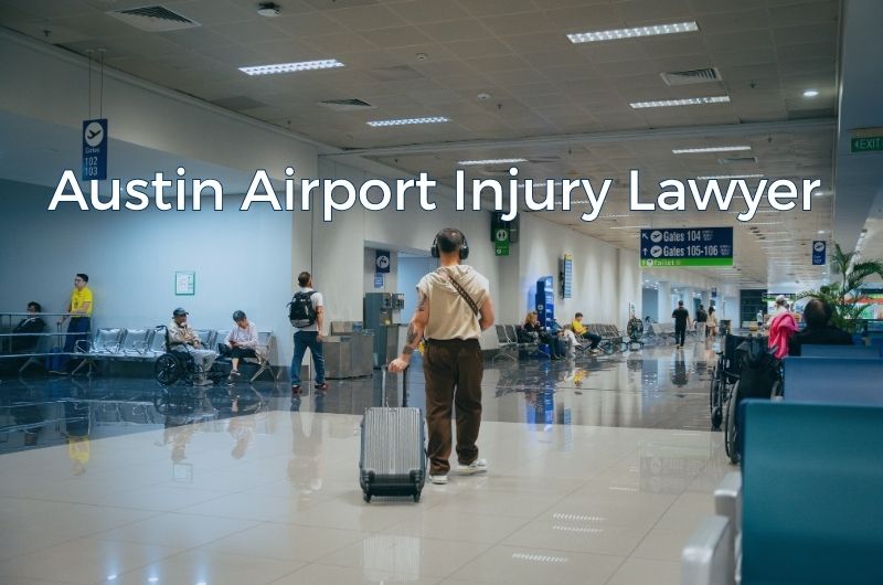 Traveler walking through Austin-Bergstrom International Airport where airport injury accidents may occur.