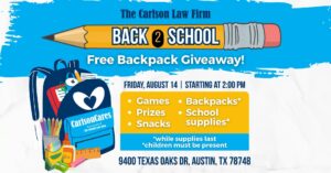 Austin backpack giveaway 2026