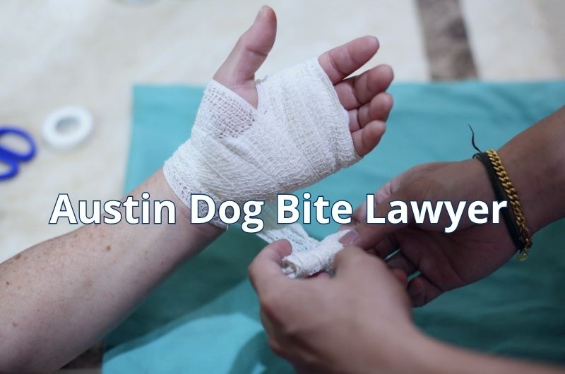 Person receiving medical treatment after a dog bite in Austin, Texas.