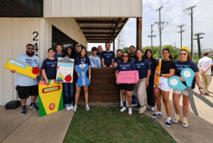 Waco Backpack Giveaway volunteers.
