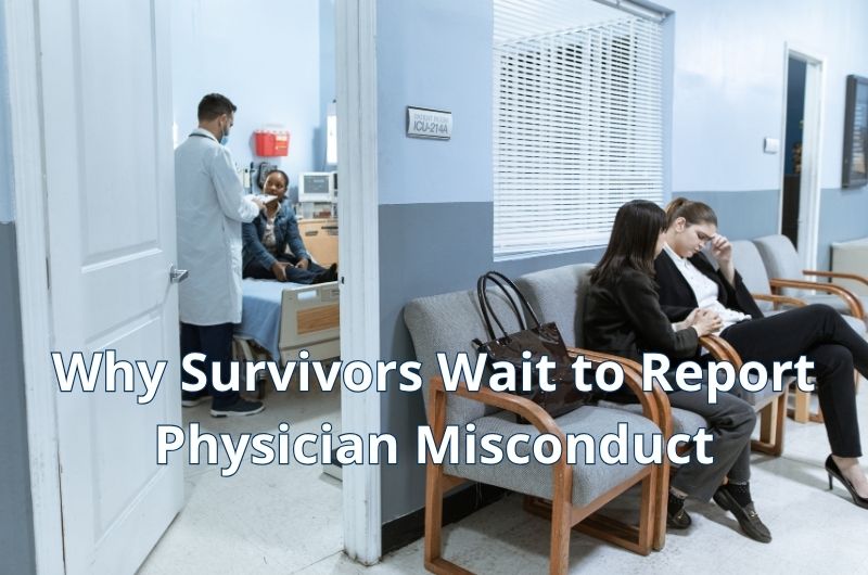 Patient sitting in a medical office reflecting on a healthcare experience.
