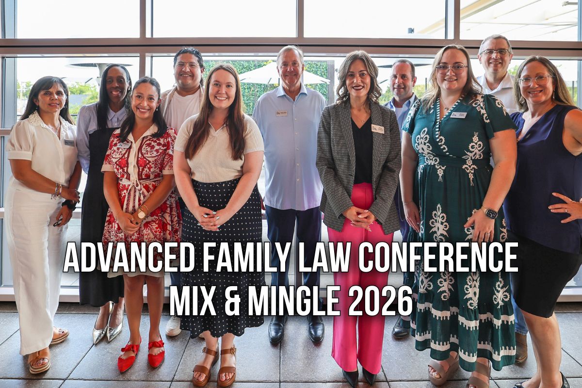 The Carlson Law Firm Family Law team at the 2026 AFLC Mix & Mingle in San Antonio