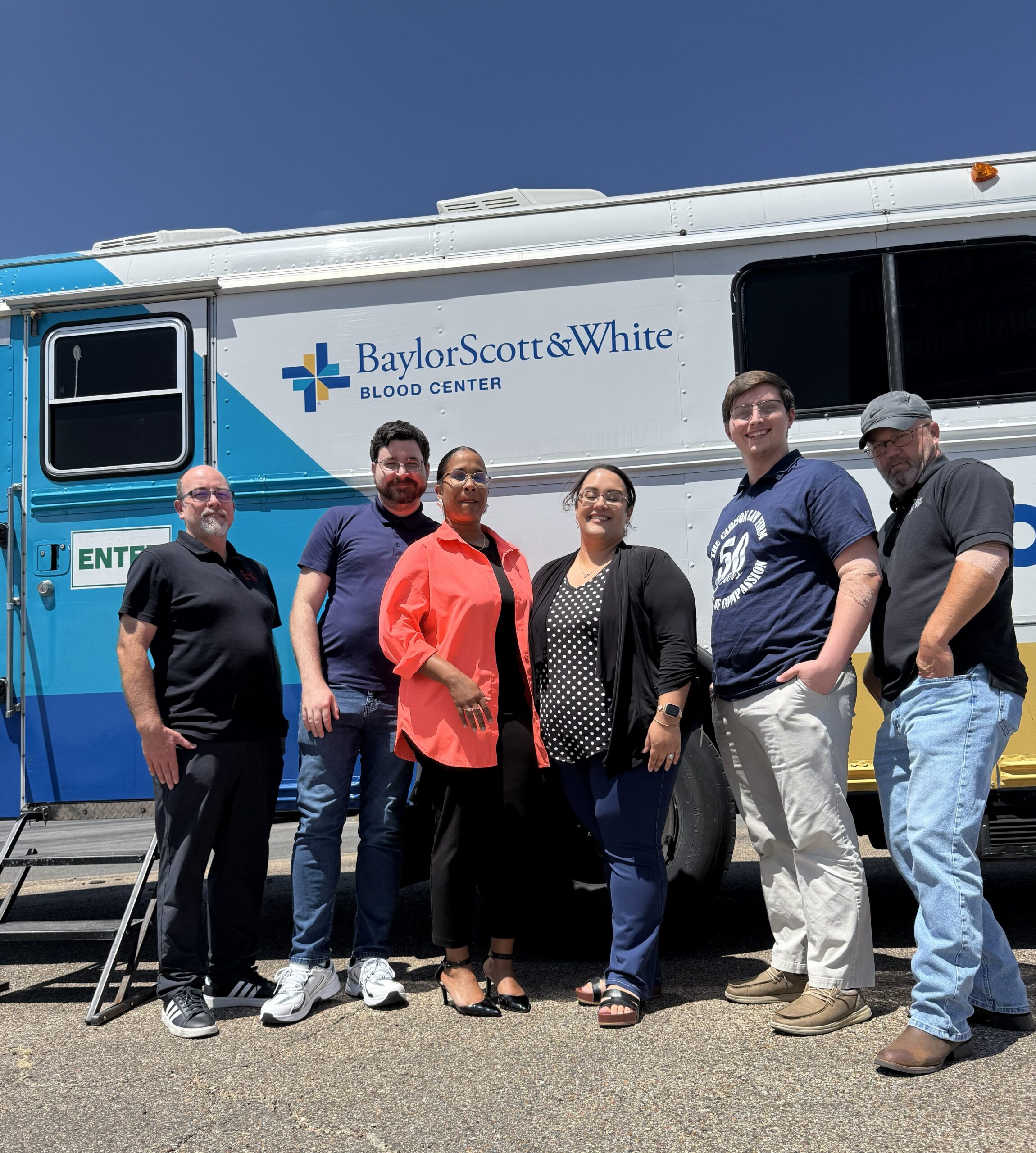 The Carlson Law Firm blood drive at its Killeen office in August 2026