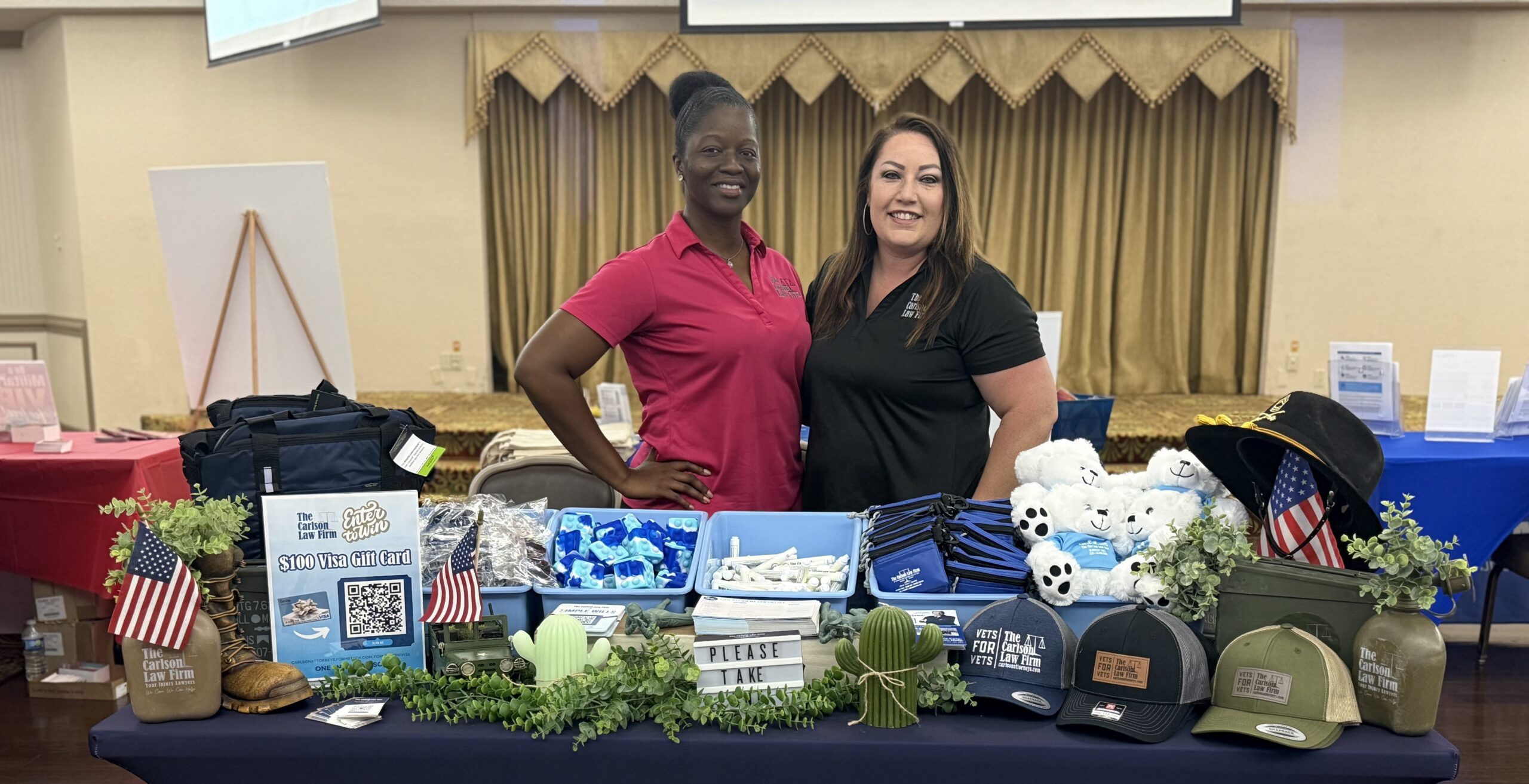 The Carlson Law Firm team at Hood Howdy 2026 at Fort Hood.