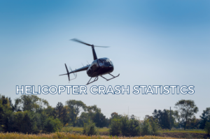 Helicopter flying through the sky