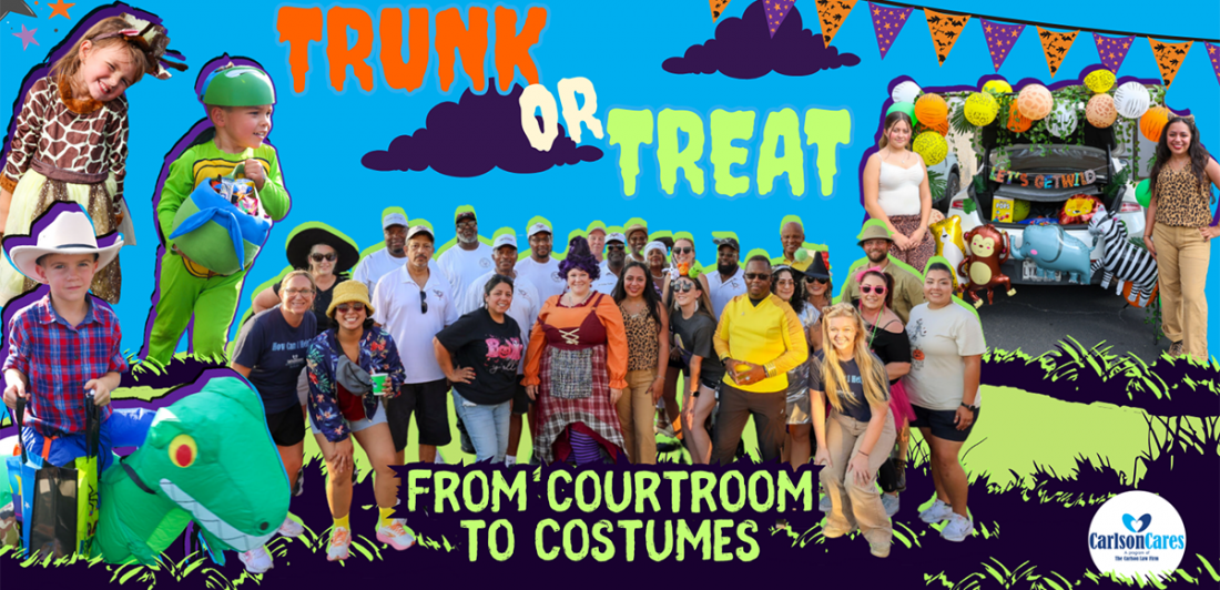 Temple Halloween 2025 Trunk-or-Treat by The Carlson Law Firm's charitable program Carlson Cares had 1500 attendees with free candy for kids