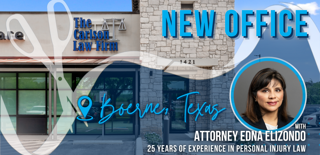 The Carlson Law Firm invites you to its new office. Save the date for the grand opening of the law office in Boerne on March 29, 2025.