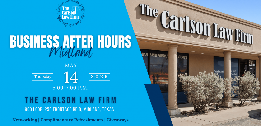 2026 Midland networking event, The Midland Business After Hours will be hosted with the Midland Chmaber of Commerce and open to new and established entrepreneurs
