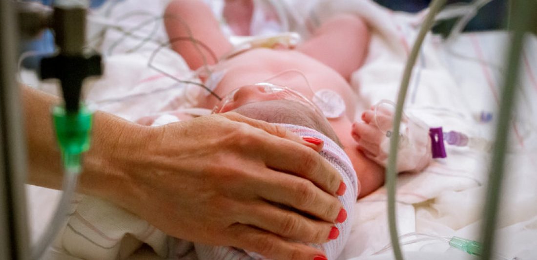 GrandmaBabyNICU Image of newborn baby in the NICU