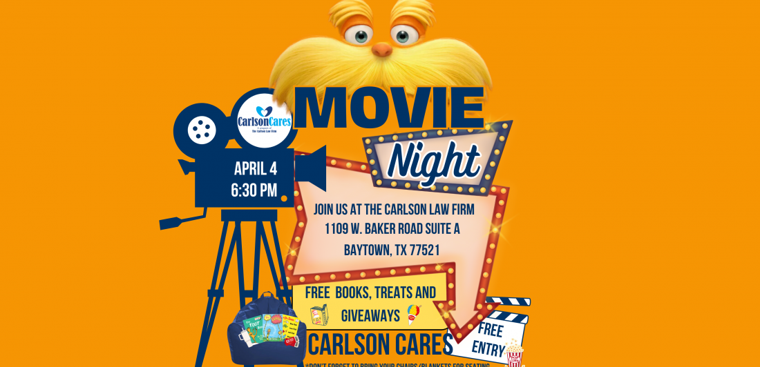 Baytown Movie Night with Carslon Cares on April 4, 2025