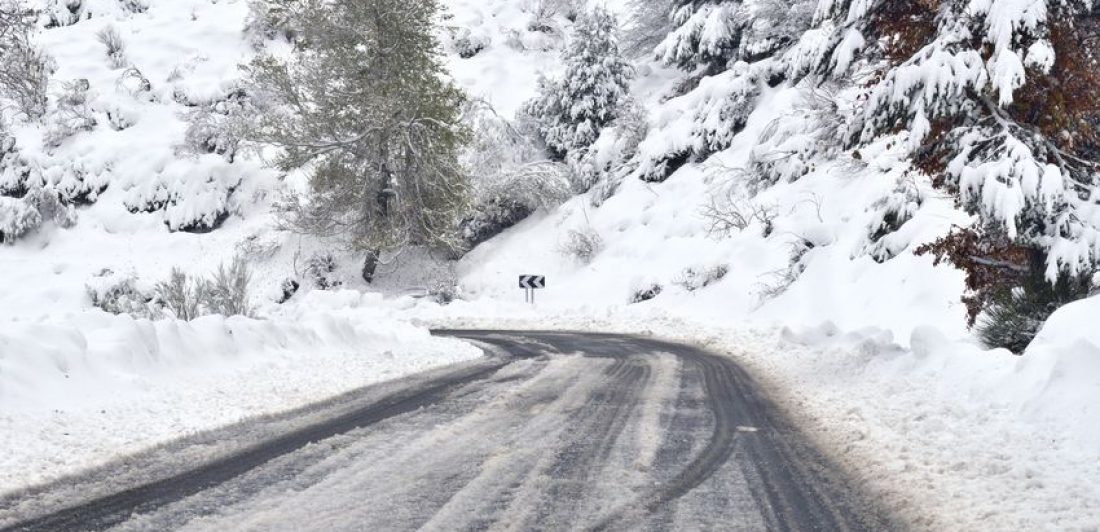 Icy road Image of icy snow covered road