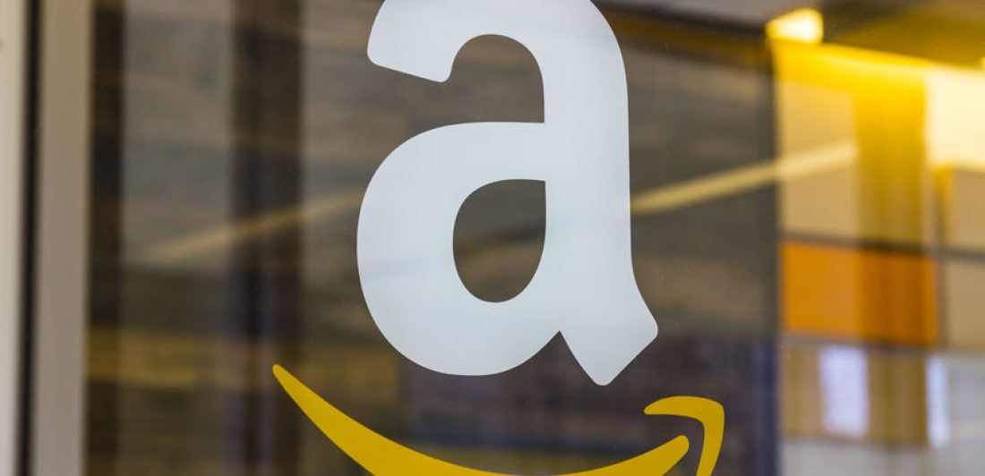 Lafayette – Circa February 2017: Amazon Store at Purdue. A brick-and-mortar store customers can receive products from Amazon.com II Image of an Amazon store window with the Amazon logo