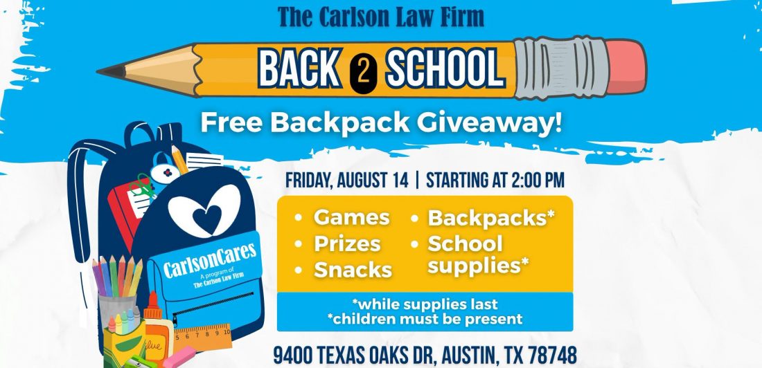 Austin backpack giveaway 2026