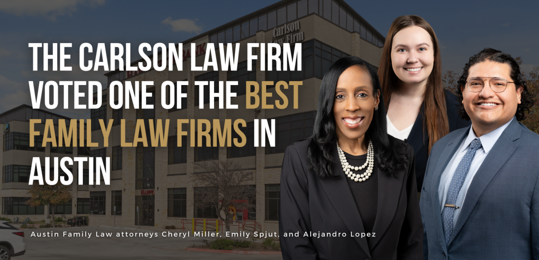The Carlson Law Firm earned second place for Best Family Law Firm in the 2026 Best of Austin competition serving the Austin community.