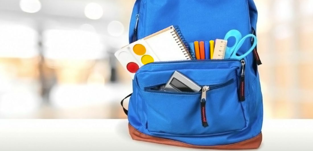 post-bulletproof-backpacks-sales-soar Image of backpack with school supplies inside