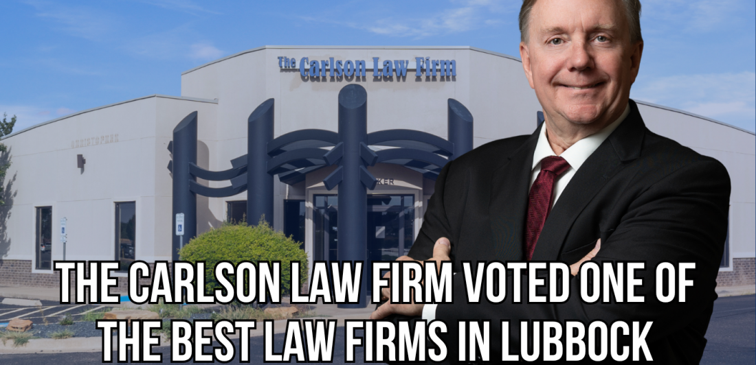 The Carlson Law Firm recognized among Lubbock's best personal injury law firms in 2026.