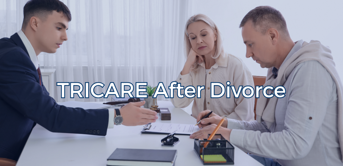 Military spouse discussing TRICARE and divorce with an attorney.
