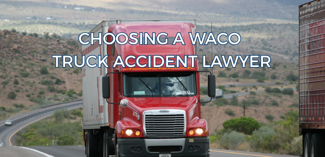 Commercial semi-truck traveling on an interstate highway.